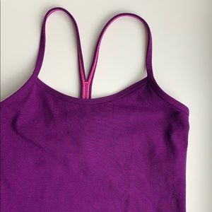 Lululemon | Purple & Magenta Striped Power Y Tank